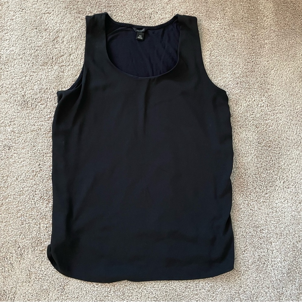 ANN TAYLOR Black Basic Tank Top